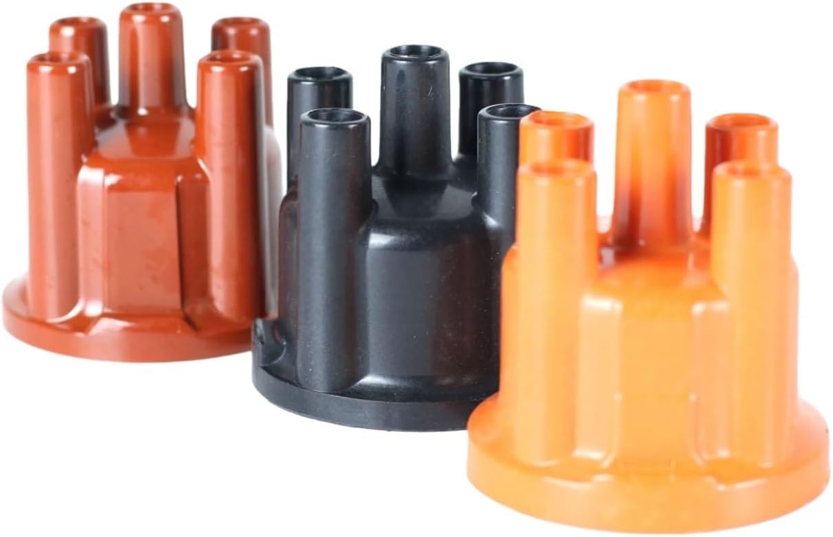 5 Caps AS KIT Compatible For VW BUG For Replacement Distributor Cap 009 Distributor 9435,03010 Black Red Orange 3 Colors