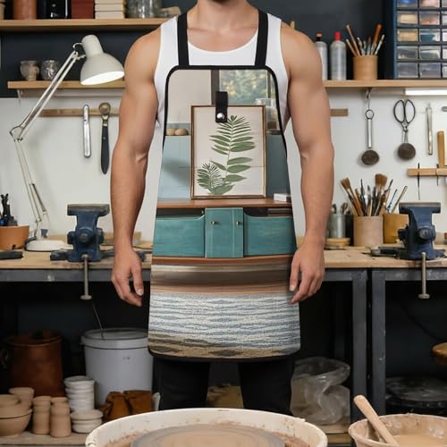 Delantal de Trabajo Mid Century Modern para Hombre y Mujer miniatura 4