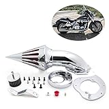 SMT-Spike Air Cleaner Intake Filter Kit Compatible With Honda Vtx1300 Vtx 1300 1986-2012 Chrome [B00RUEE4V0]