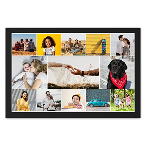 Image of Ritwika's Personalized Photo collage frame with your pictures | Customised Gift For Anniversary, Birthday, Wedding, Couples, Size 13.5 x 9.5 IN, Set of 1 and Two Frame Colours