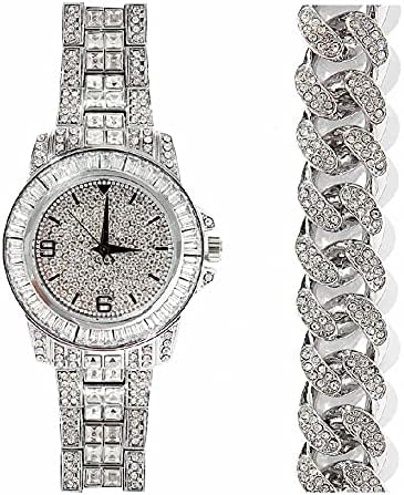 Luxury Men Gold Silver Color Watch Hip Hop