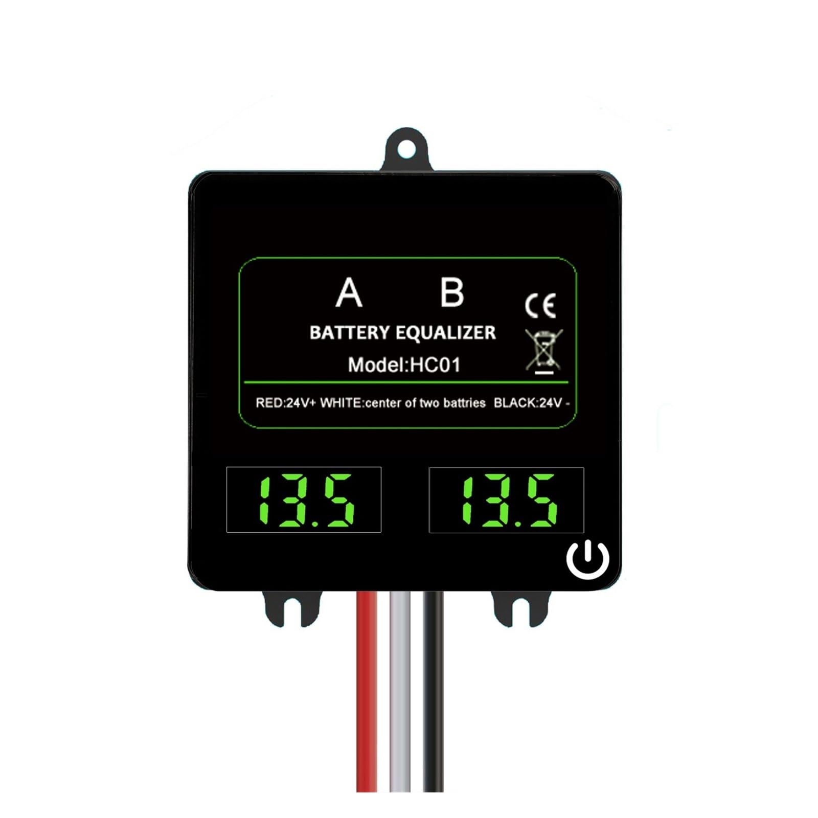 Ecualizador de batería Ecualizador de batería 24V HC01 con Interruptor táctil 2 uds X 12v baterías de plomo ácido cargador de descarga equilibrador de voltaje Se utiliza para proteger las baterías