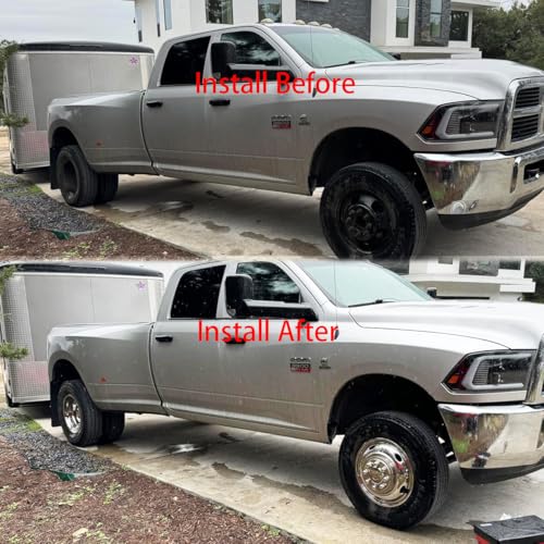 Image of 4pcs 17 inch Stainless Steel Wheel Simulators for Dodge Ram 3500 Dually | For 2003-2018 Dodge Ram 3500 Dually, 304 Stainless Steel, 8 Lug 5 Hand Hole, Bolt On Hub Caps, Screw-On Wheel Covers
