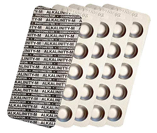 harren24 Photometer Testtabletten Chlor DPD1 DPD3 Aktivsauerstoff DPD4 pH-Wert Phenol Red Alkalinity M CYA Poollab Wassertester 50x 100x 250x 500x (Alkalinity M / 50x)