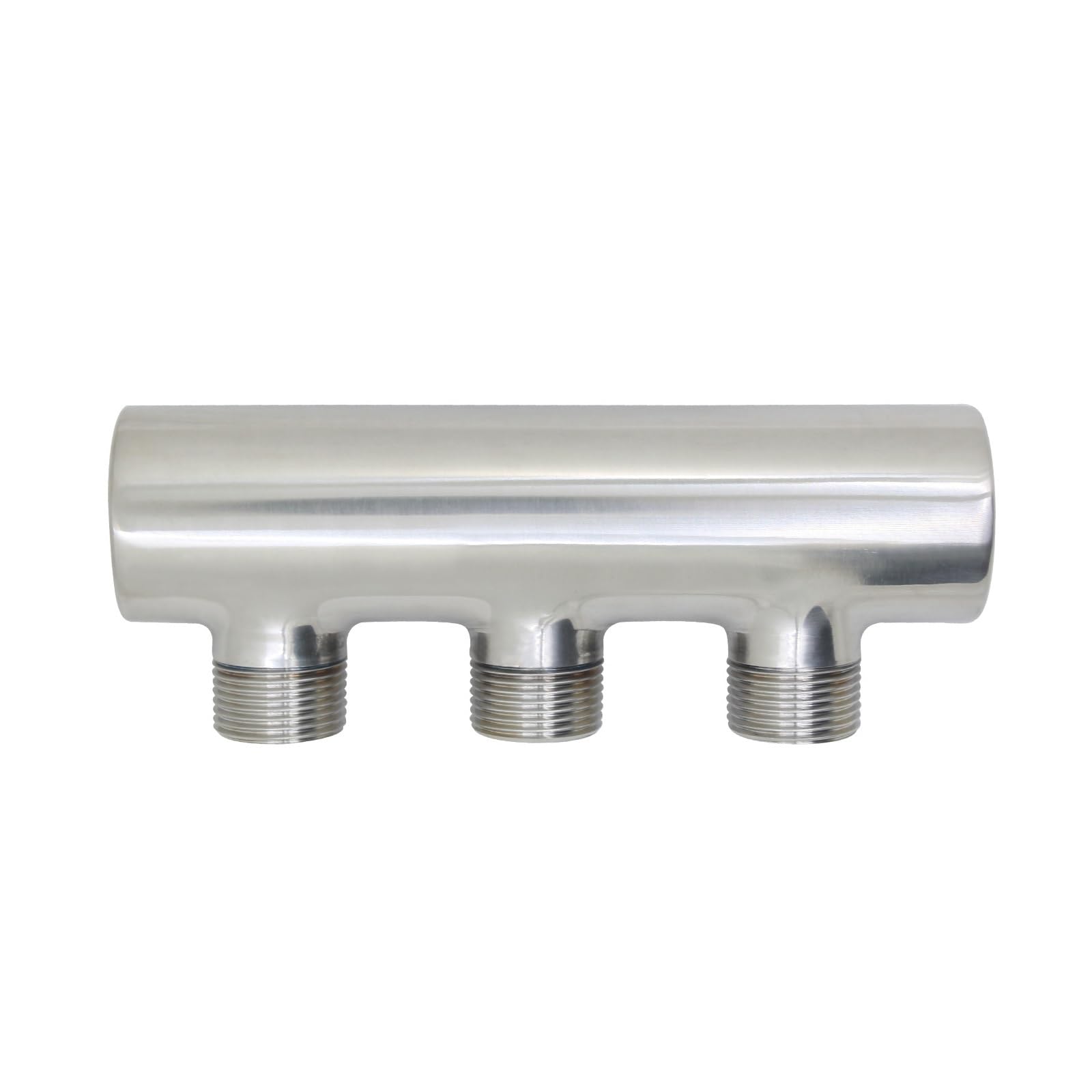 SSIMOO Colector de distribución de agua de acero inoxidable 1 * 3/4 for sistema de calefacción por suelo radiante (2-10 puertos) un extremo abierto kindly (Color : 3-way)