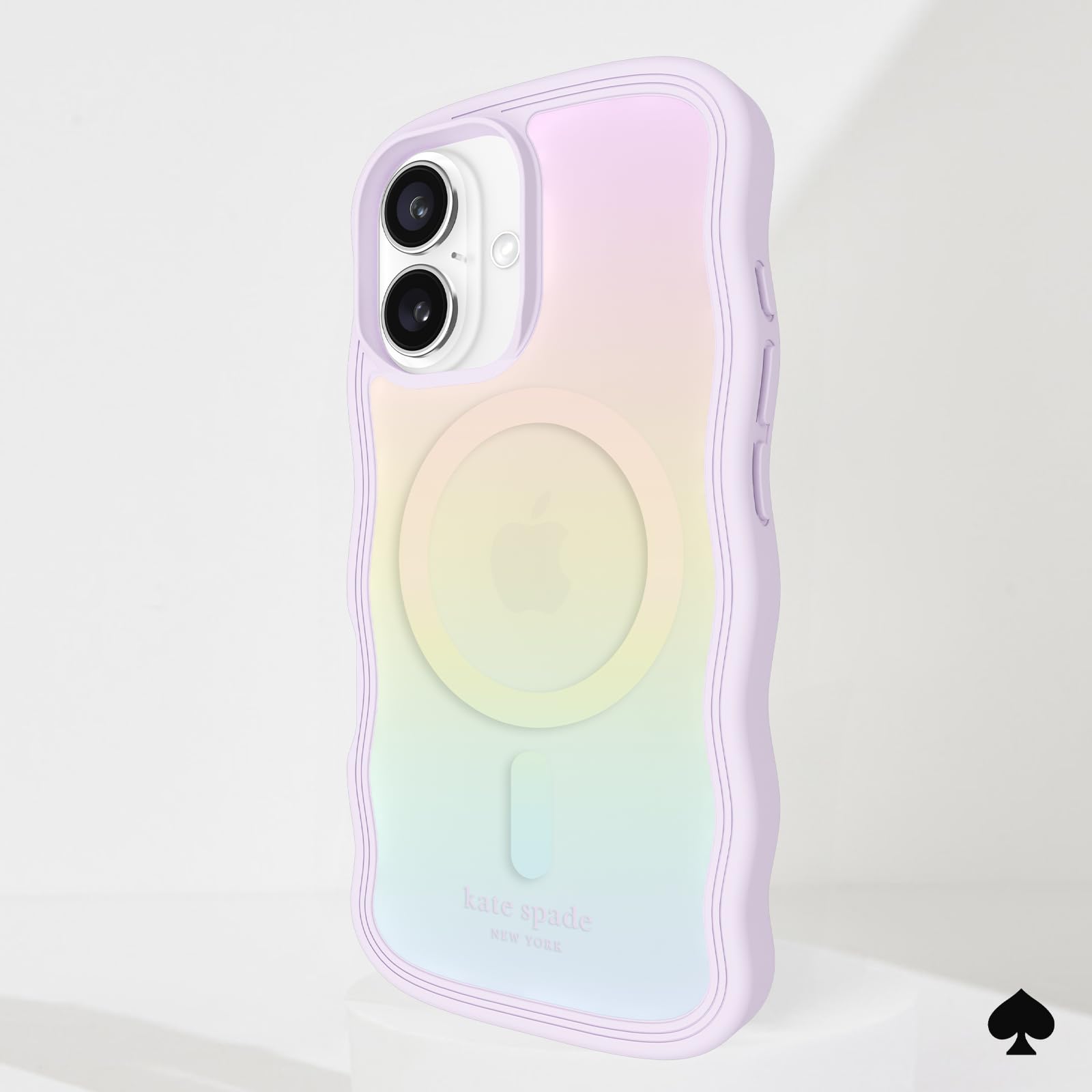 Kate Spade New York Etui na iPhone'a 16 – kompatybilne z MagSafe – designerskie etui na telefon – opalizujący opalizujący opal