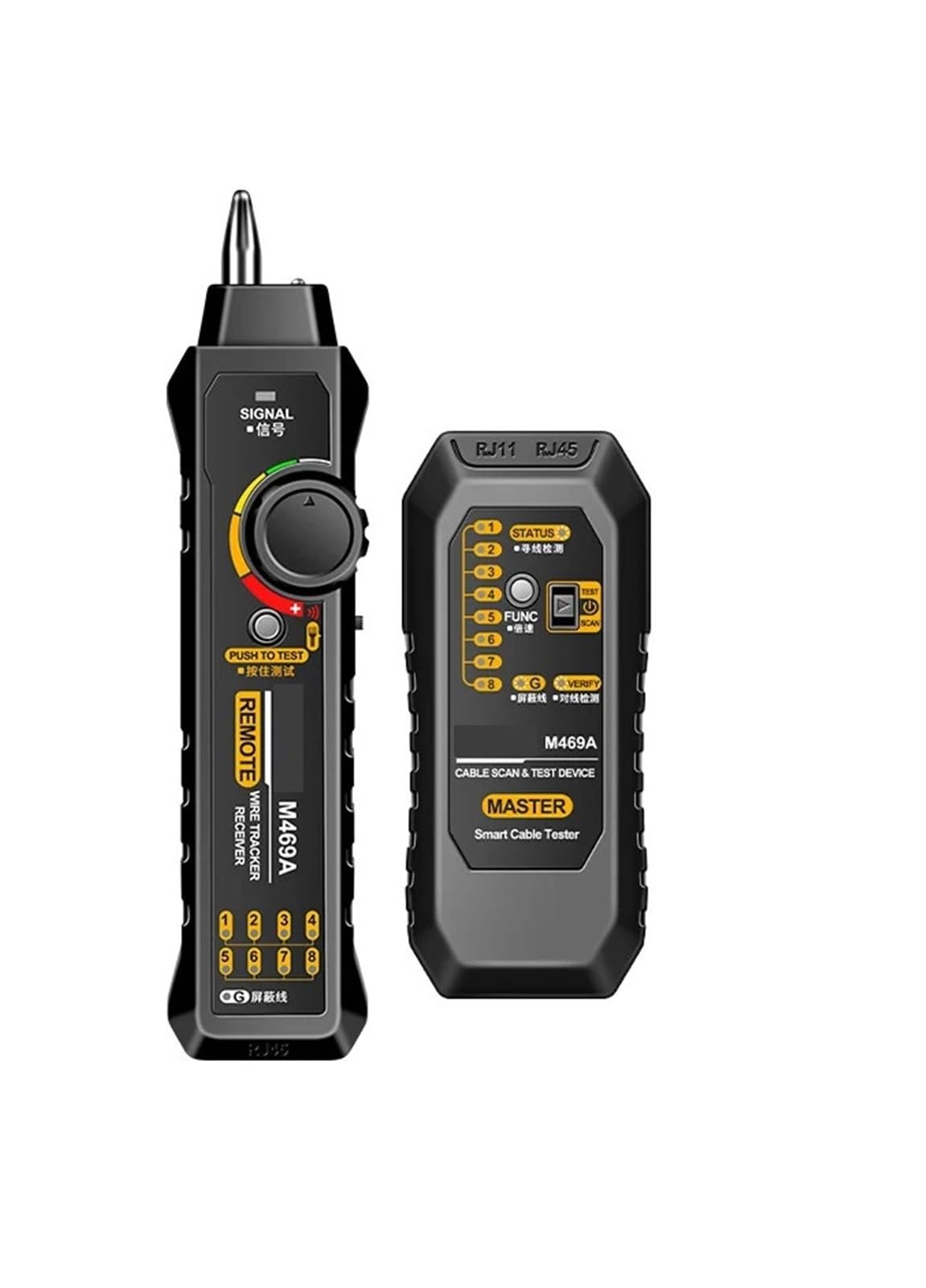Netzwerk-Tester, Netzwerkkabel-Analysator M469A RJ45 RJ11 Telefonkabel-Tracker Empfänger Leitungssucher Tester Reparatur Elektrowerkzeuge