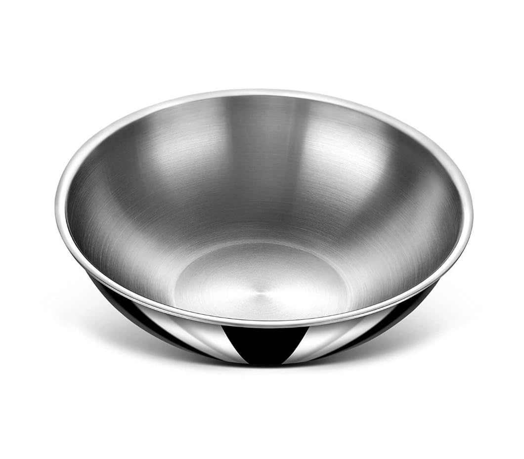 Triply Stainless Steel Cookware Tasla - 3pcs Set (18cm - 1.1L / 20cm - 1.5L / 22cm - 2L) | 2.5mm Thick Extra Deep Tri ply Tasla, Kadai for Cooking, Heavy Induction Base Kadai — Amazon image 2