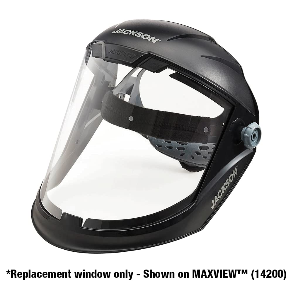 Jackson Safety MAXVIEW Replacement Window for Premium Face Shield, Uncoated Polycarbonate, Clear Mask, 14214: Industrial & Scientific