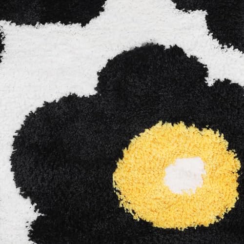 Image of AAZEEM Mat Rugs Non-Slip Abstract Bath Rugs Cute Mat Washable for Tube|Rectangular Door Mat for Home |Drawingroom |Easy Clean Indoor and Outdoor Floor Mat |Super Absorbent |Black |16 inchx24 inch & 20 inchx32 inch |