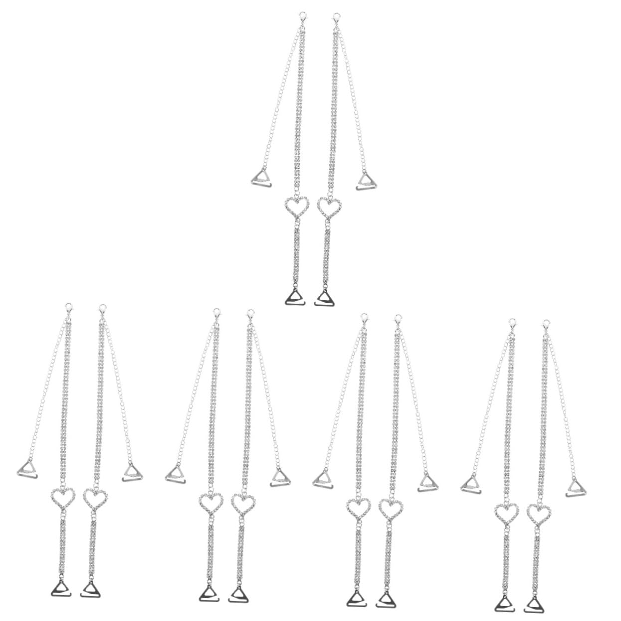 Correa De Hombro De Diamantes De Imitación Correa De Sujetador Antideslizante Correas De Sujetador De Metal Para Correas De Vestido Para Vestido Sin Tirantes Correa De