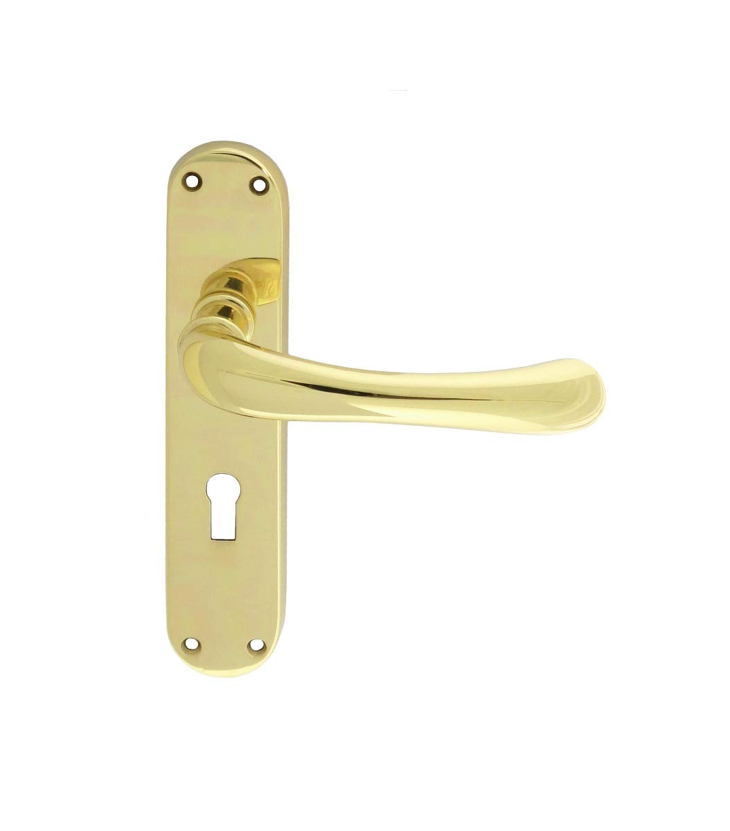 Carlisle Brass Polished Brass Ibra Lever On Backplate - Lock 57Mm C/C
