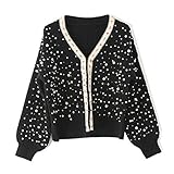 Design: Strickjacken für damen,Einfaches Versions Design, kann zu jedem Anlass angewendet werden, passt perfekt zu Ihren Röcken, Hosen und Oberteilen.