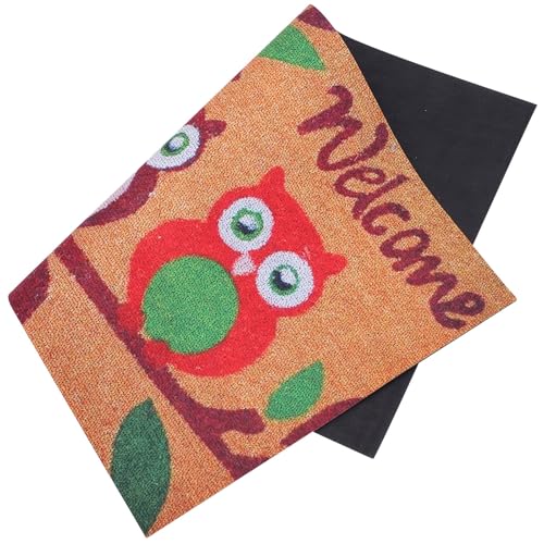 Yardwe Alfombrilla Antideslizante Diseño de Búho Vintage, Absorbente y Práctica de Goma para Entrada y Dormitorio, Decoración Funcional y Cómoda Hogar