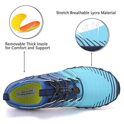 Image of WateLves Water Shoes Mens Womens Barefoot Beach Swim Shoes Quick-Dry Aqua Socks Pool Shoes for Surf Yoga Water Aerobics