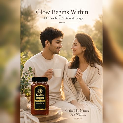 Image of DADEV HONEY Raw Organic Honey 250g | NMR Tested | 100% Pure Raw and Natural Honey | No Added Sugar | Unprocessed Forest Organic Honey-250gm GLASS JAR