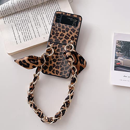 Omio JX1164-ZFLIP4-1 For Samsung Galaxy Z Flip 4 Case With Luxury Detachable Chain Wrist Strap Bracelet Cute Case thumb #6