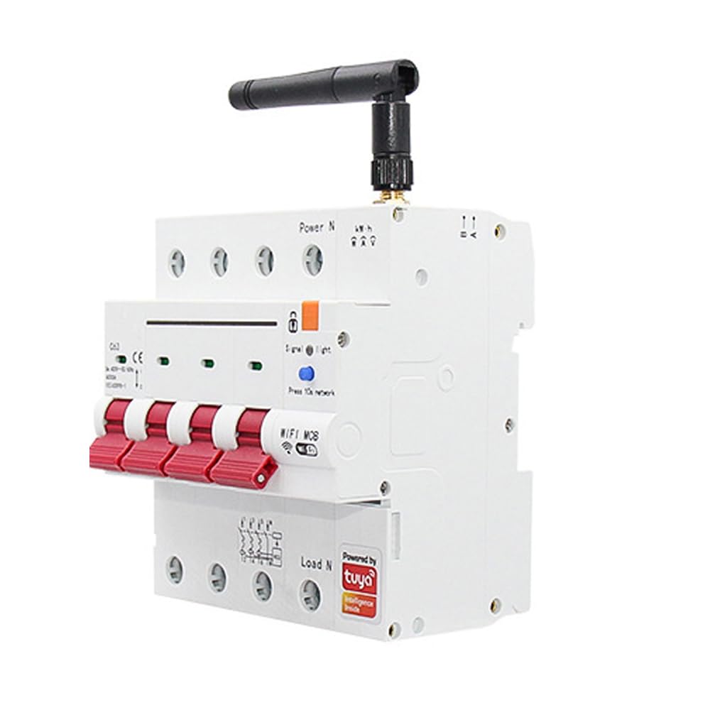 Interruttore Magnetotermico Differenziale Smart WiFi+RS485 AC230V/400V Controllo remoto Contatore di energia Kwh Tensione Corrente Monitor Interruttore di dispersione con timer(3P)