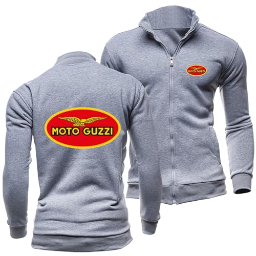 Chaqueta para Hombre Moto Gu.zzi, Cazadora Casual de Manga Larga, Ropa de Trabajo para Hombre, Completo(Gray_Xxl)