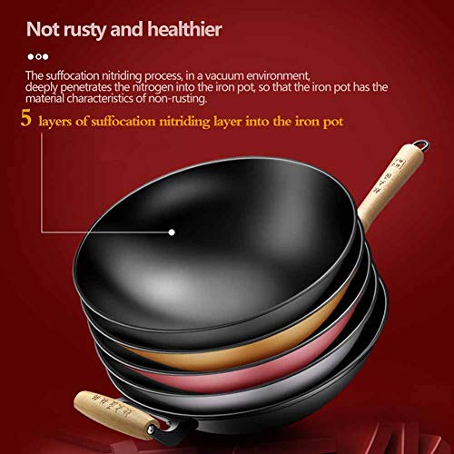 Wok de Hierro Fundido Antiadherente 34 cm miniatura 5