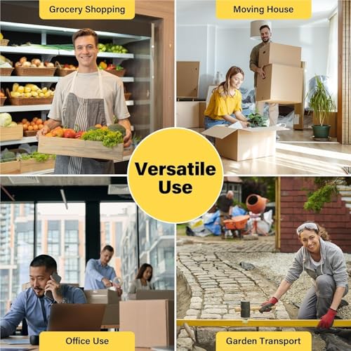 Carretilla plegable con 6 ruedas para mover equipaje miniatura 7