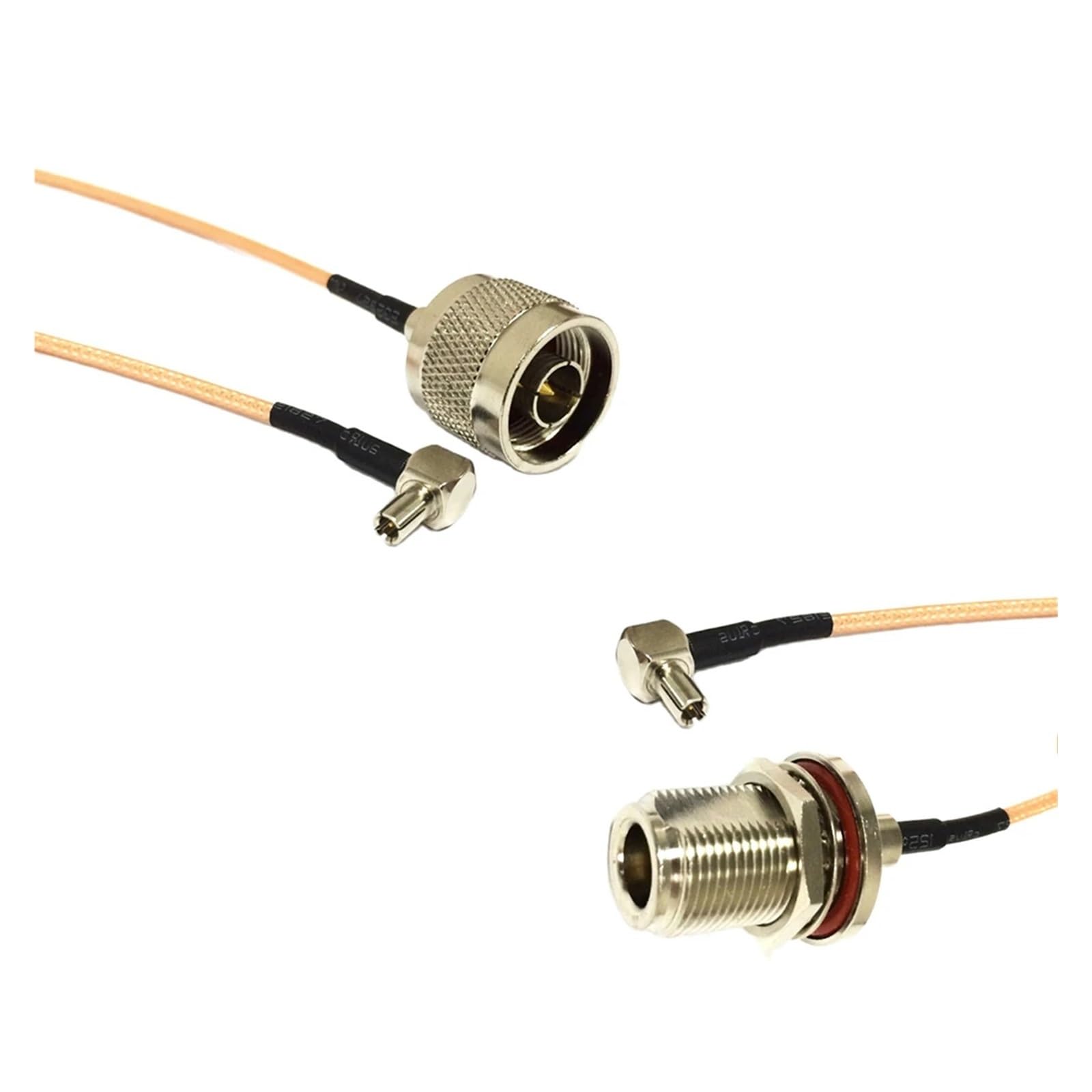 Cavo a Spirale RG316 da 15 cm, Tipo N, Maschio/Femmina, Interruttore TS9, Angolo retto, 90 Gradi, for Modem(N Female,15cm)
