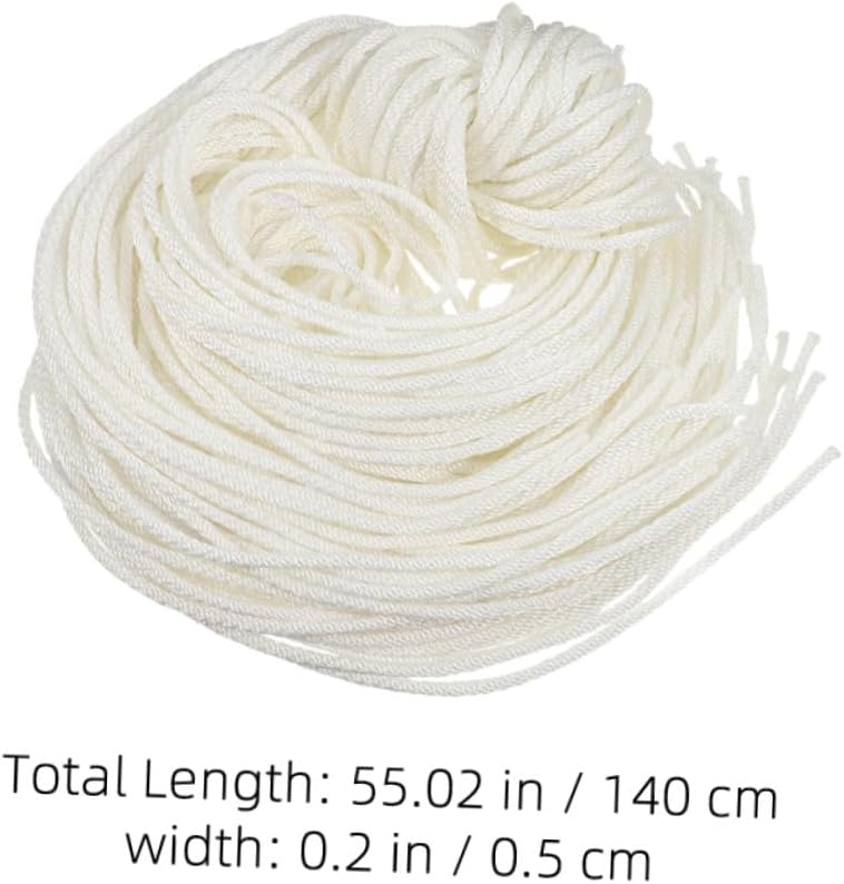 Lurrose 50pcs 5mm Nylon Recoil Starter Pull Rope for Gas Engine Lawn Mower Chainsaw Generator Replacement Cord 1.4m Length Sturdy Pull Start Cord for Small Engines