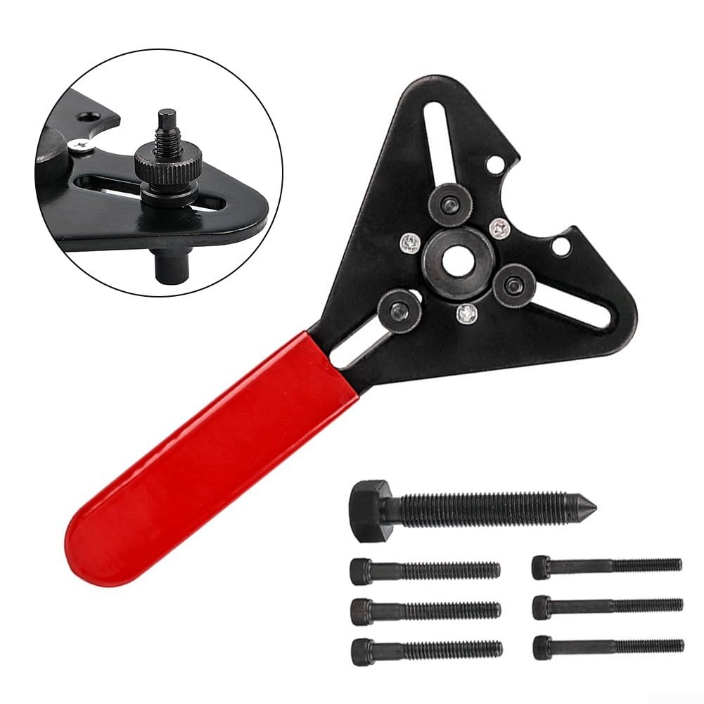 Herramienta de extracción de embrague del compresor de acondicionamiento automotriz – para llave extractora de polea de aire acondicionado de acero de larga duración con 7 tornillos para