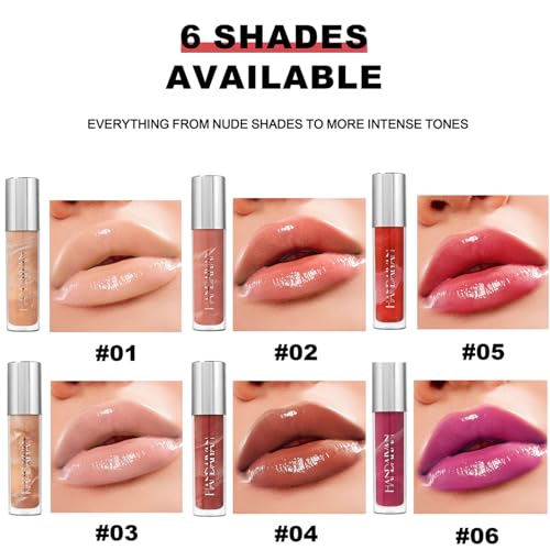 Lip Gloss Hydrating Lip Glaze Velvet Long Lasting Waterproof Non Sticky Pink Lipgloss Marble Lipglaze Colourful Makeup Ladies Gift, Nourishing Lipstick,Moisturising Glossy Lipgloss for Women(01) - Image 7
