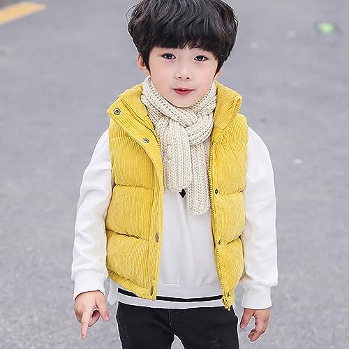 Toddler Boys Vest Corduroy Jackets with Pockets Girl Sleeveless Stand Collar Button Waistcoat Winter2