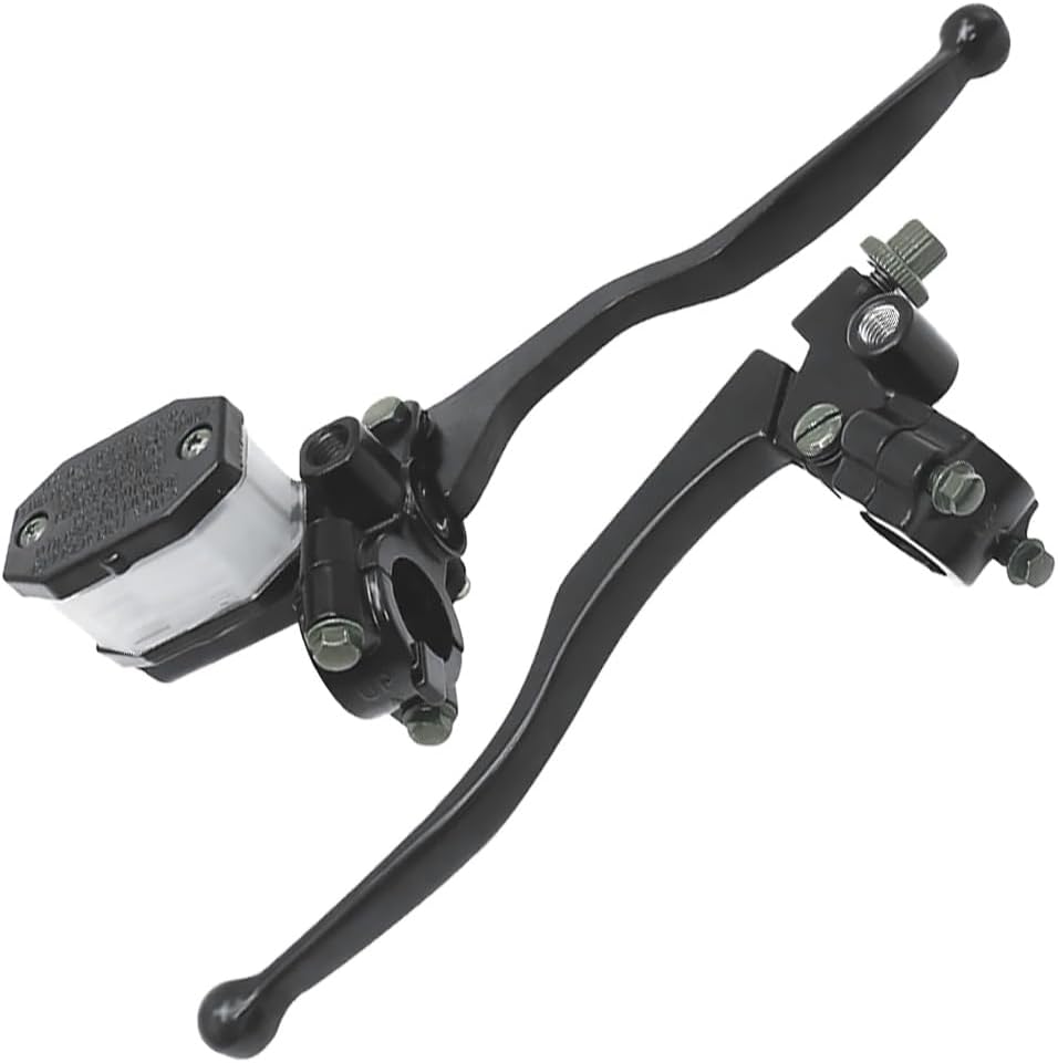 Baceyong Hydrauliczny zestaw dźwigni hamulca i sprzęgła do motocykla, 22 mm, zestaw montażowy uchwytu motocykla, kompatybilny z motocyklami z uchwytami lusterek M10