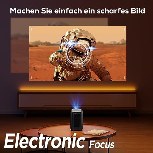 Beamer【Integriertes Netflix/YouTube/Prime Video】, Full HD 1080P 18000 Lumen, iZEEKER 4K Beamer WiFi Bluetooth Vollständig Versiegelt, Elektrischer Fokus 4D/4P-Keystone Kompatibel mit Android/PC/USB – Bild 7