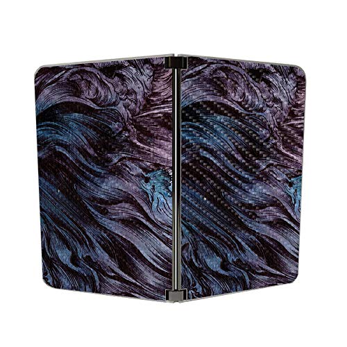 Image of MIGHTY SKINS MightySkins Carbon Fiber Skin for Microsoft Surface Duo - Angry Ripple | Protective, Durable Textured Carbon Fiber Finish | Easy to Apply, Remove, and Change Styles | Made in The USA