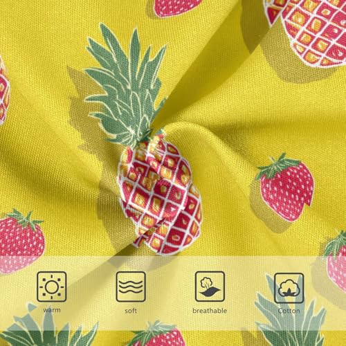 Wusikd Strawberry Yellow Girls' Underwear Cotton Pineapple Girls Briefs Soft Toddler Underwear 2T3