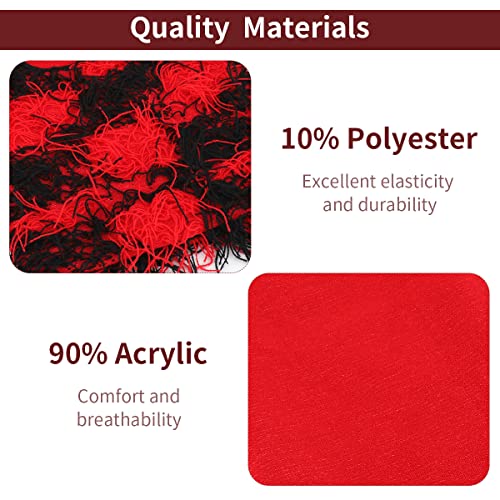 Balaclava Distressed Full Face Ski Mask - Winter Neck Warmer Knitted Face Cover For Men & Women | Yeat Inspired (Red) #TOP1