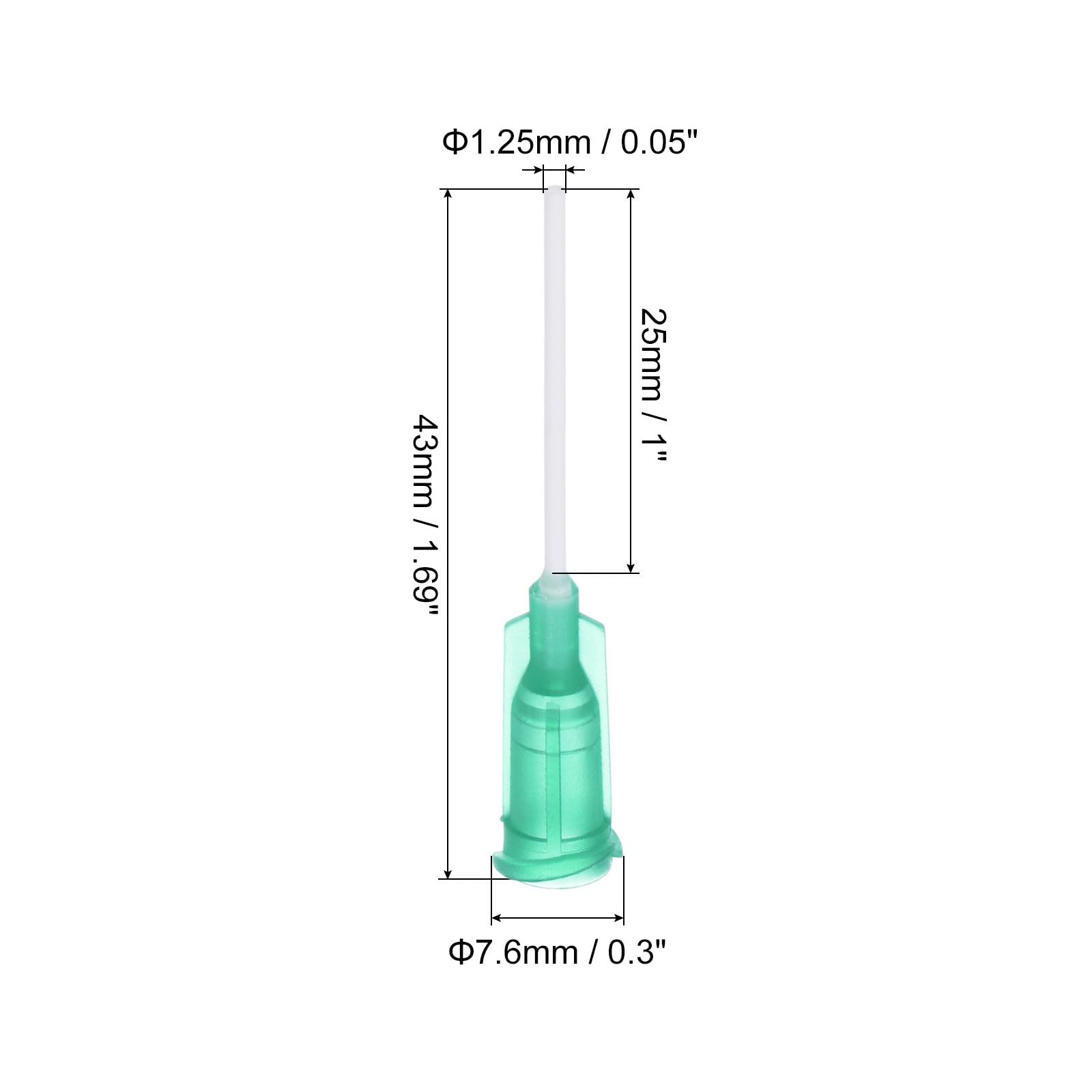 BENECREAT 16 stuks 304 roestvrij stalen injectienaalden met 22 gauge-naalden met luer-lock-koppeling voor e-liquid-inkt, spuit
