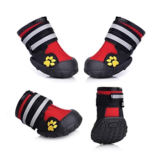 Fantastic Zone Waterproof Dog Shoes for Various Size Dogs Labrador Husky Paw Protectors Shoes 4 Pcs