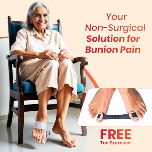 Image of AGEasy Antara Bunion Corrector Orthopedic Toe Straightener with Adjustable Rotating Knob, Universal Fit for both Left and Right Feet (One Size - Pack of 2)