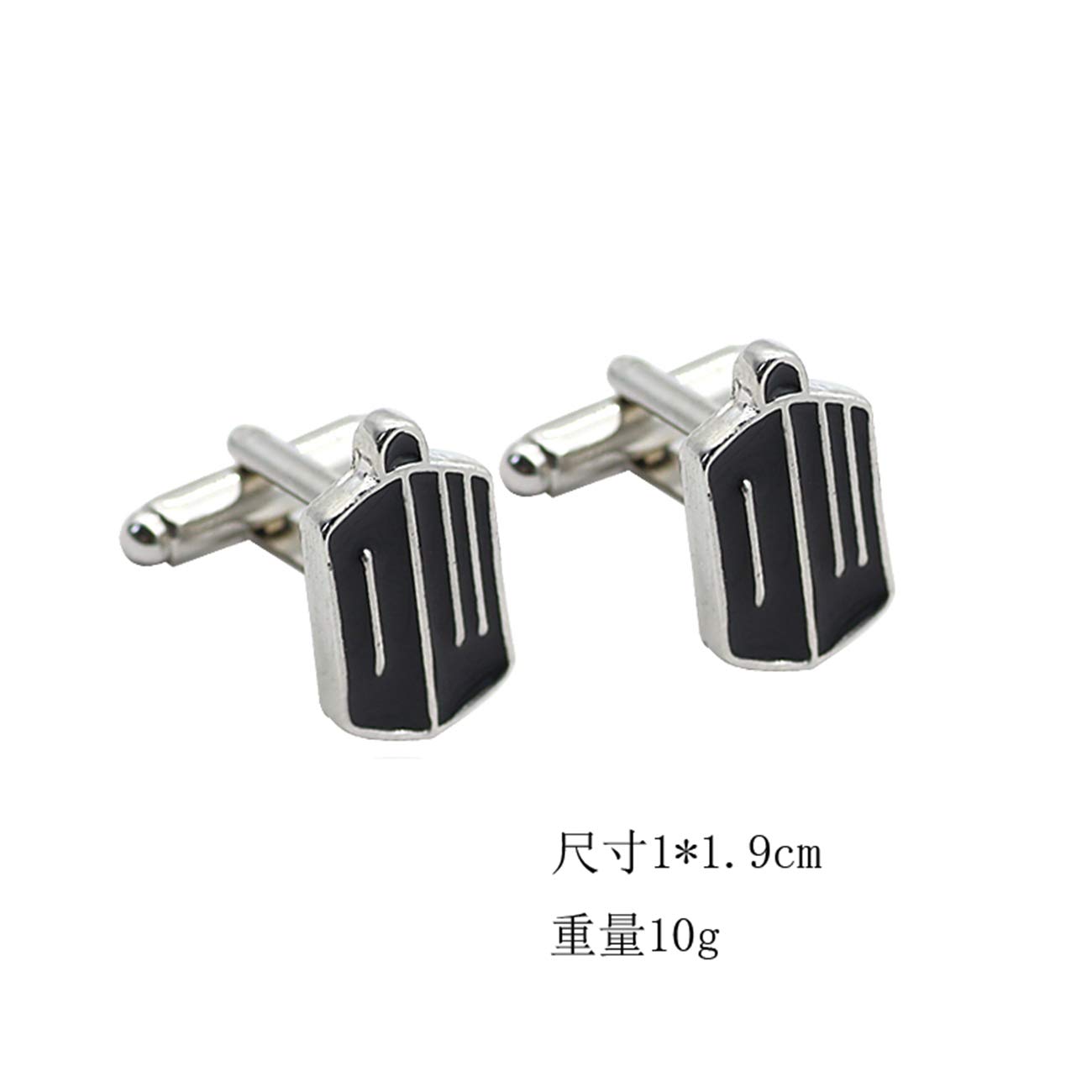 XiaoShiJie Stainless Steel Funny Cufflinks for Men Wedding Business Valentine's Day Gift - Fashion Black
