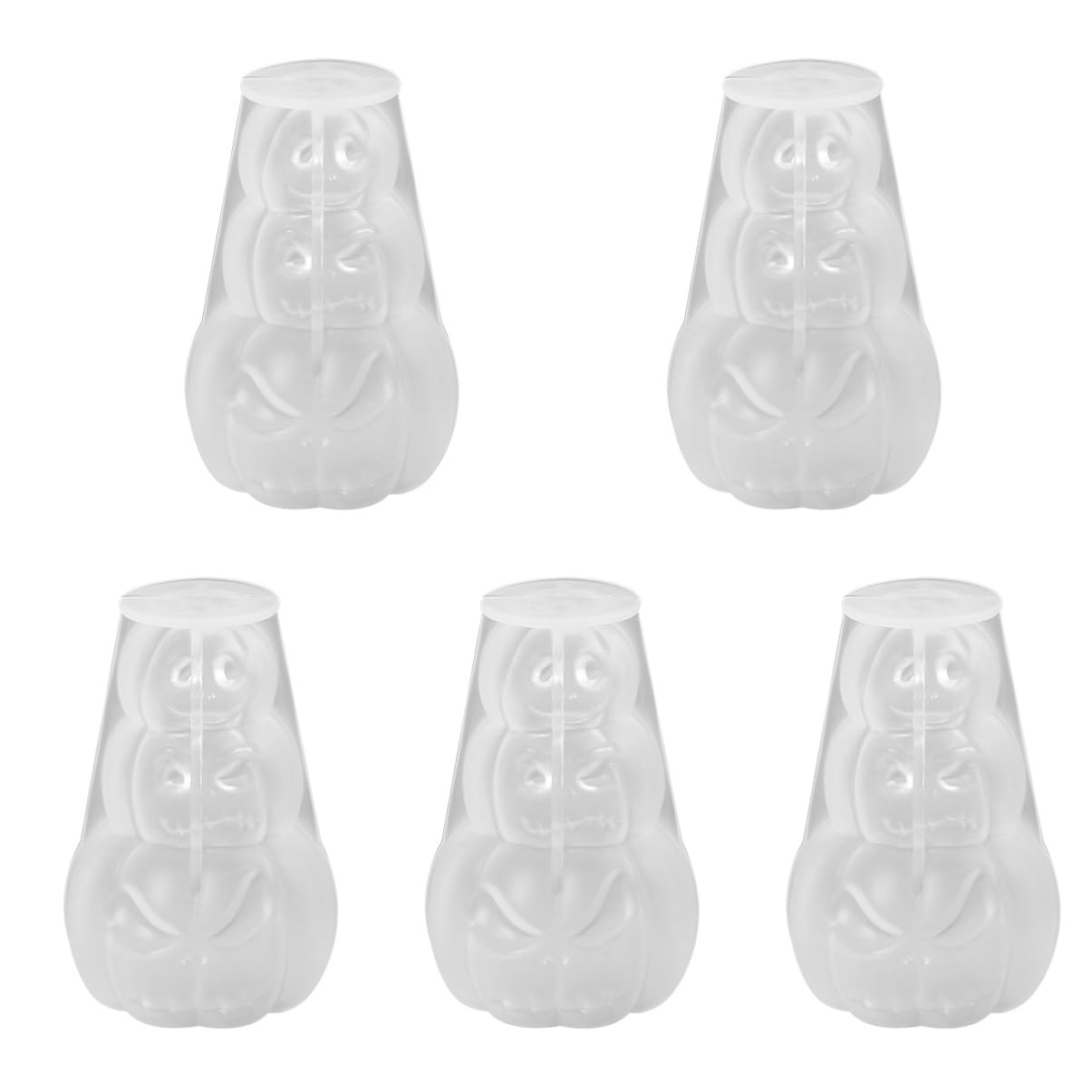 VILLCASE 5St halloween basteln silikonform halloween silikonform gießform soufleförmchen Kerzenformen Kürbis- kuchenform Duftkerzenform -Formen aus Silikon Kieselgel Weiß