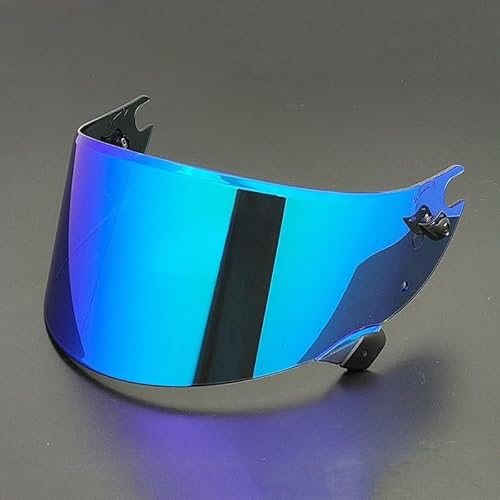 ヘルメットバイザー SHARK Race R Pro GPヘルメットバイザー風防シールドメガネバイザーヘルメットアクセサリー用オートバイヘルメットレンズ1個(Blue plating)