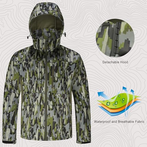 UIIHUNT Hunting Clothes for Men with Fleece Lining: Safety Strap Compatible Water Resistant Silent Hunting Jacket and Pants3