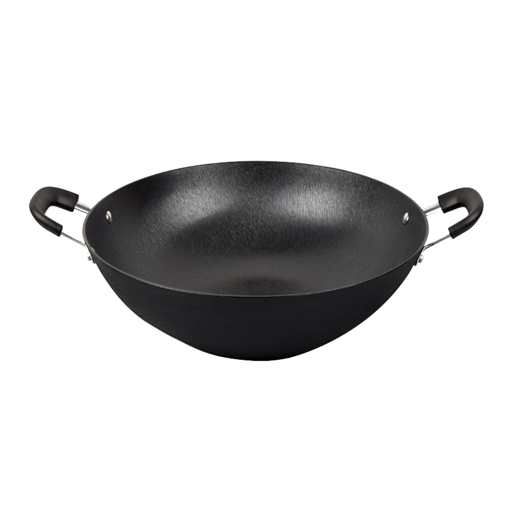 ASerZenith Cast Iron Wok Pan, Double Ear Wok Large Iron Pot,36Cm