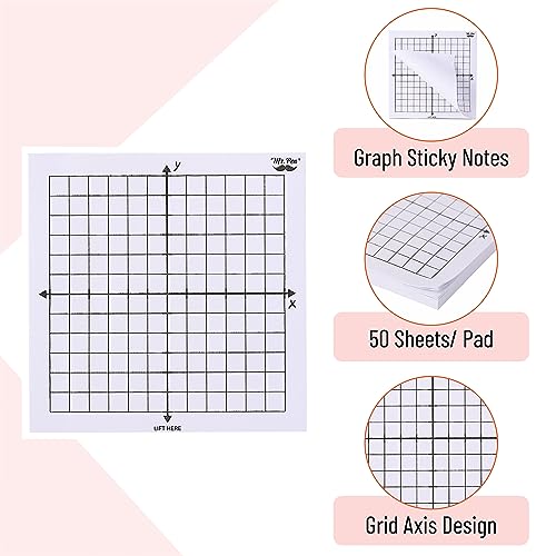 Mr. Pen- Graph Paper Sticky Notes, 6 Pads, 3x3 Inch, Graph Sticky Notes, Math Graph Paper, Graphing Sticky Notes, Grid Sticky Notes, Grid Notepad, Mini Graph Paper 3 51yqipGbQiL