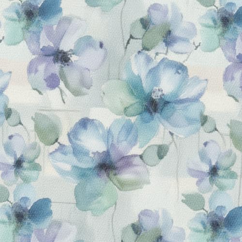 Image of LANE LINEN 100% Cotton Printed King Size Bedsheet - Blue Flowers | OEKO-Tex Certified, 250TC, Fits King & Double Bed, Floral Print, Breathable & Wrinkle-Free, Includes 2 Pillow Covers