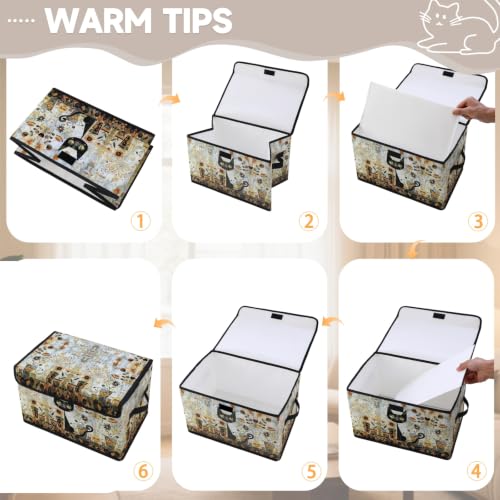 Image of Fabric Storage Bins with Lids,Under Bed Storage Containers 3Pack | Stackable Clothes Storage Bins with Lids,Closet Organizers Fabric Box for Home and Office,Blanket Clothes Organizers