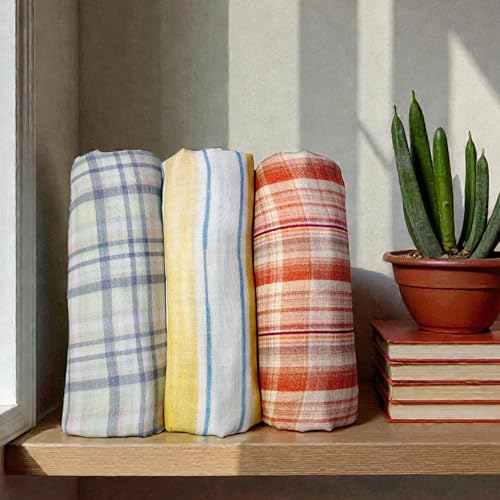 Image of NEW COMERS Cotton Muslin Baby Swaddle Set, Multicolor Printed Muslin Swaddle Wrap for New Born Baby, Soft Pure Cotton Sheet Baby Wrap Set, Baby Product (Swaddle 05)