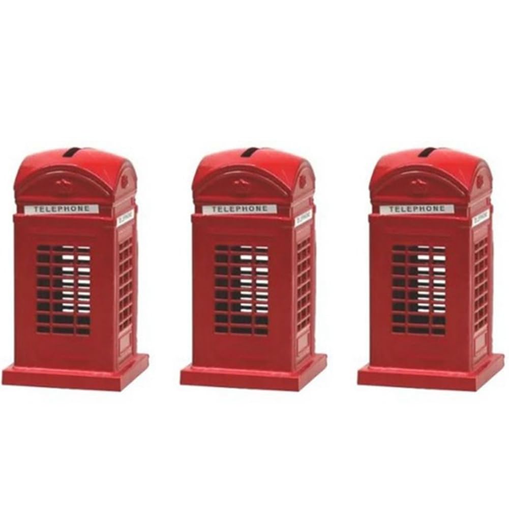 CTRLZS Telephone Booth Piggy Bank Piggy Bank Souvenir Great Gift for Children Home Decoration 13cm
