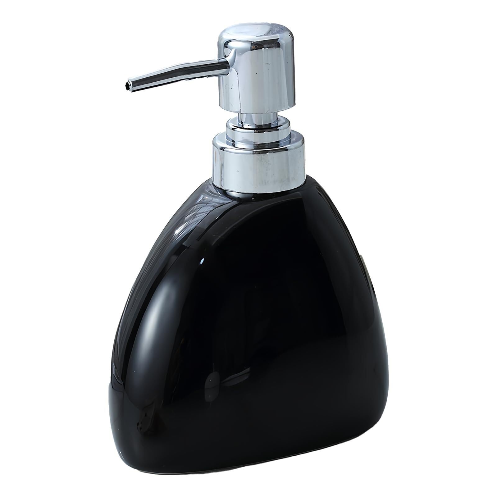 Yuue Black Empty Barthroom And Dish Soap Dispenser With Pump Refillable Lotion For Bathroom Decor For Counter(Black)