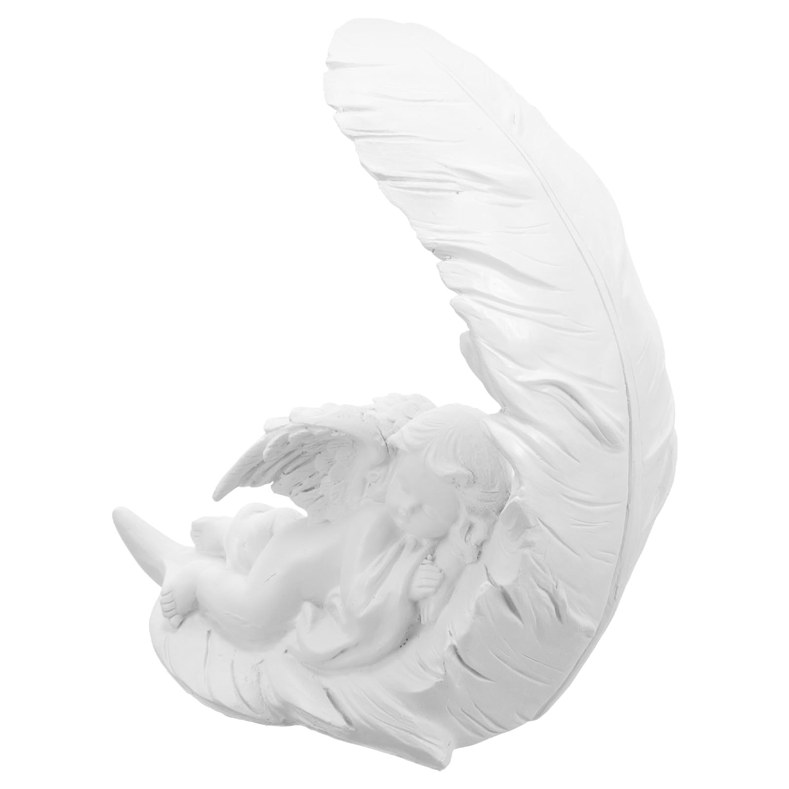 Sculpture ange en résine aux ailes détaillées Gatuida